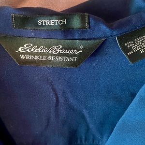 Eddie Bauer Button Down 3/4 Sleeve Wrinkle Resistant Shirt